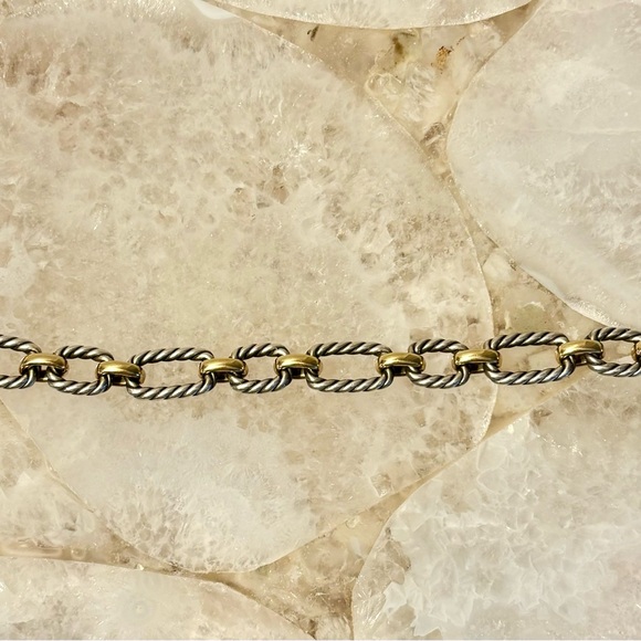 David Yurman, small cm, small bracelet, silver & gold. - Picture 4 of 8